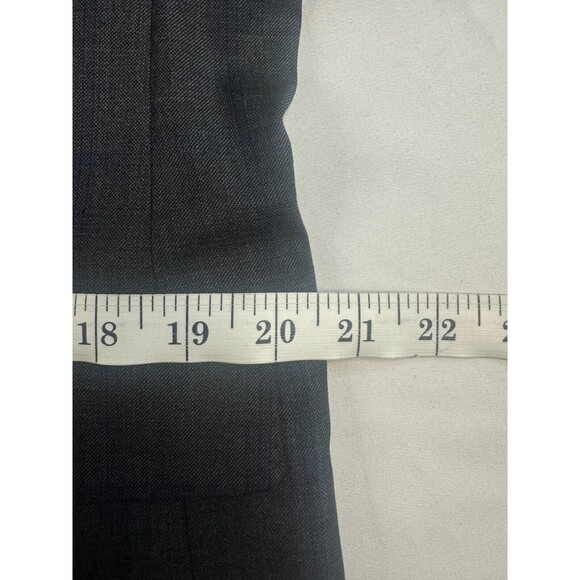 Max Davoli Baroni Super 150s Suit Set Mens Size 39S 33S Gray Blue Windowpane - Picture 12 of 16